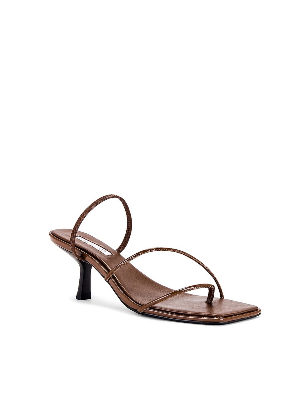 Tony Bianco Brown Strappy Kitten Heel Sandal
